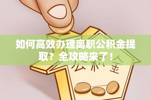 江阳如何高效办理离职公积金提取？全攻略来了！