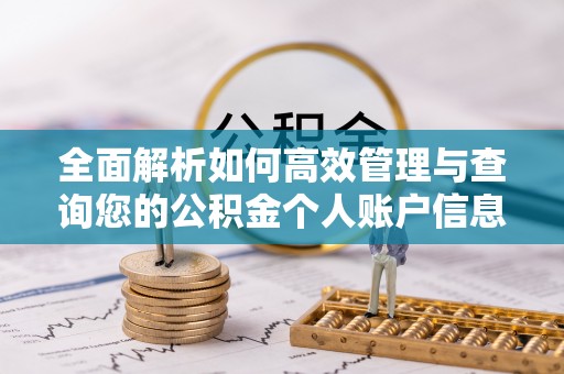 江阳全面解析如何高效管理与查询您的公积金个人账户信息