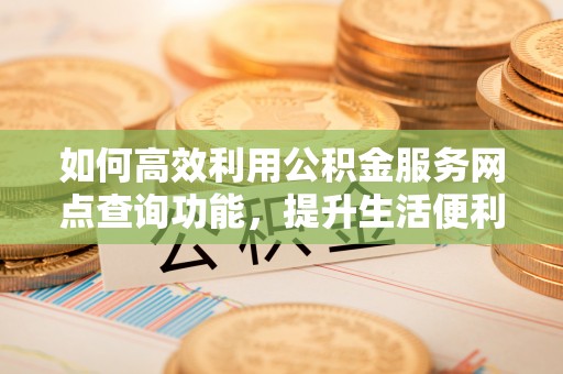 江阳如何高效利用公积金服务网点查询功能，提升生活便利性