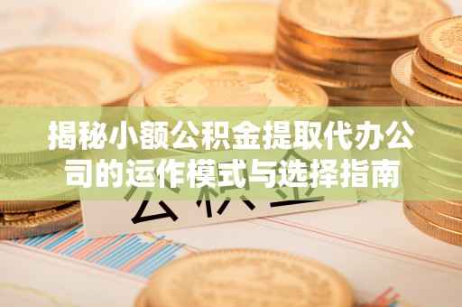 江阳揭秘小额公积金提取代办公司的运作模式与选择指南